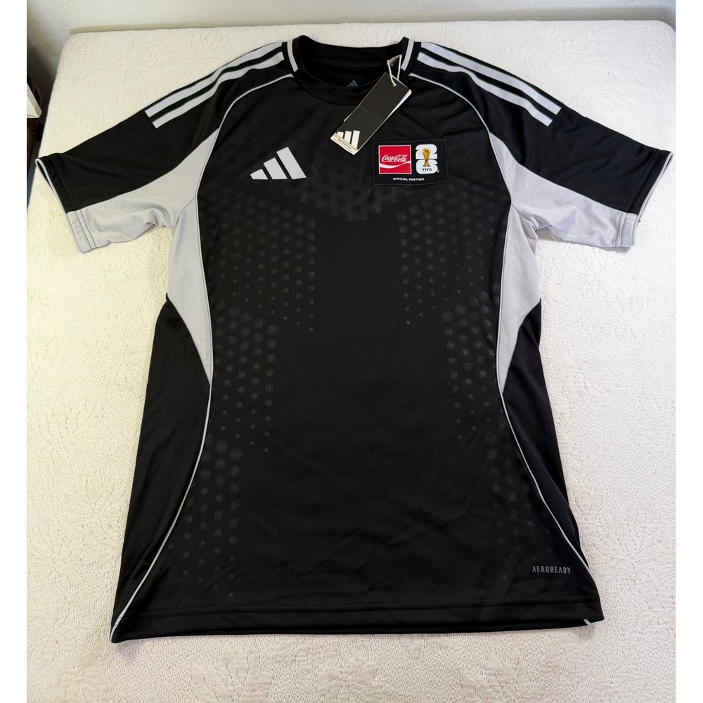 Adidas Tiro 25 Coca-Cola FIFA World Cup 26 Soccer Jersey Black Grey JF6085 S